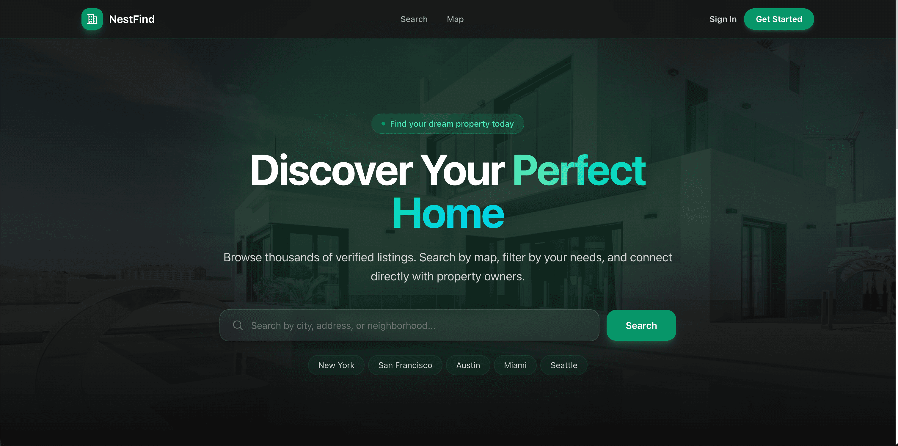 landing page hero
