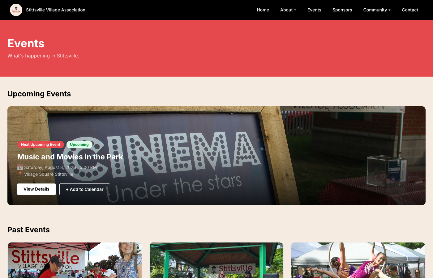 events page